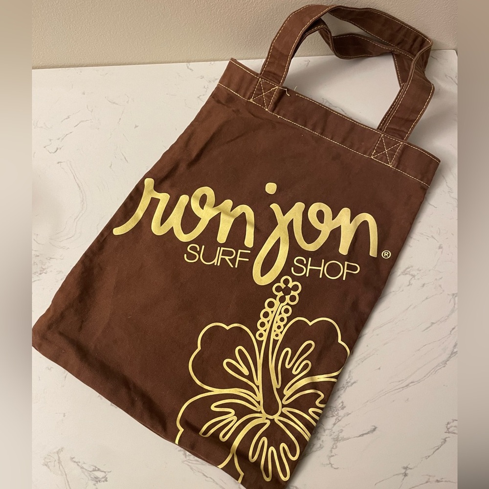 Ron Jon Surf Shop Tote Bag in Brown & Yellow